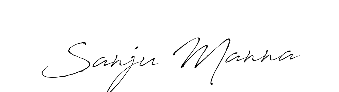 How to make Sanju Manna name signature. Use Antro_Vectra style for creating short signs online. This is the latest handwritten sign. Sanju Manna signature style 6 images and pictures png