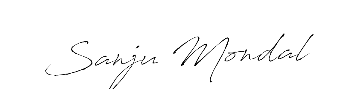 Sanju Mondal stylish signature style. Best Handwritten Sign (Antro_Vectra) for my name. Handwritten Signature Collection Ideas for my name Sanju Mondal. Sanju Mondal signature style 6 images and pictures png