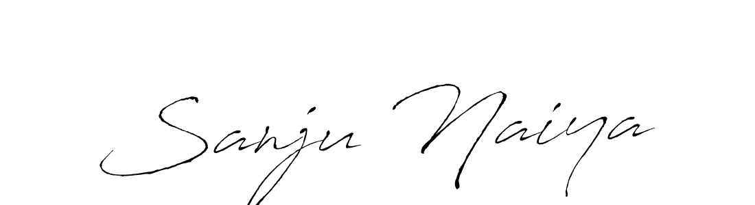 Design your own signature with our free online signature maker. With this signature software, you can create a handwritten (Antro_Vectra) signature for name Sanju Naiya. Sanju Naiya signature style 6 images and pictures png