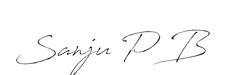 Sanju P B stylish signature style. Best Handwritten Sign (Antro_Vectra) for my name. Handwritten Signature Collection Ideas for my name Sanju P B. Sanju P B signature style 6 images and pictures png