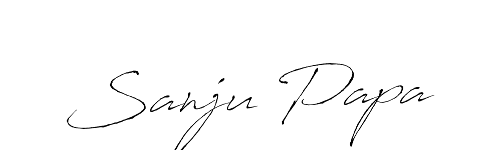 if you are searching for the best signature style for your name Sanju Papa. so please give up your signature search. here we have designed multiple signature styles  using Antro_Vectra. Sanju Papa signature style 6 images and pictures png