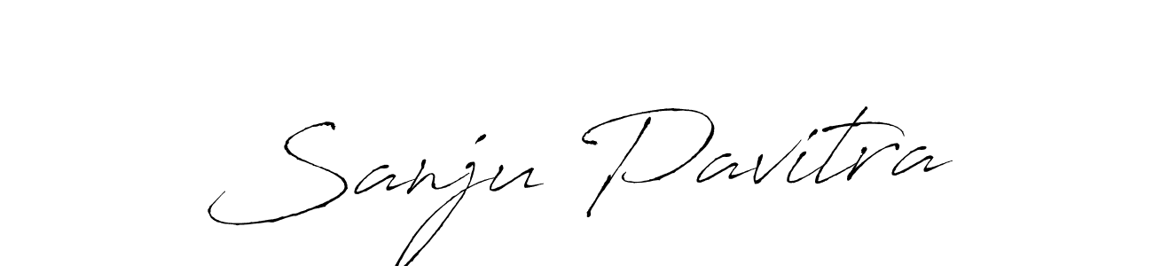 The best way (Antro_Vectra) to make a short signature is to pick only two or three words in your name. The name Sanju Pavitra include a total of six letters. For converting this name. Sanju Pavitra signature style 6 images and pictures png