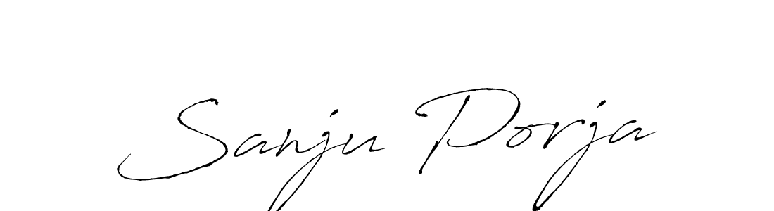 Antro_Vectra is a professional signature style that is perfect for those who want to add a touch of class to their signature. It is also a great choice for those who want to make their signature more unique. Get Sanju Porja name to fancy signature for free. Sanju Porja signature style 6 images and pictures png