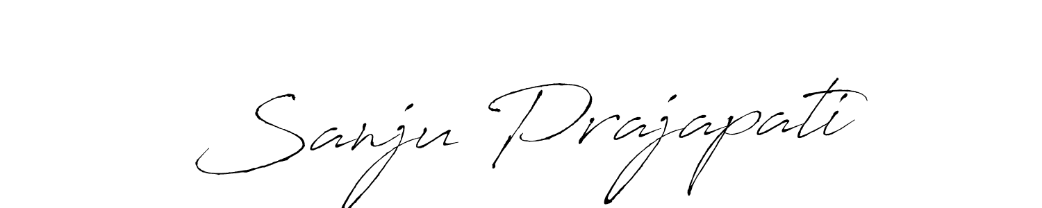 Make a beautiful signature design for name Sanju Prajapati. With this signature (Antro_Vectra) style, you can create a handwritten signature for free. Sanju Prajapati signature style 6 images and pictures png