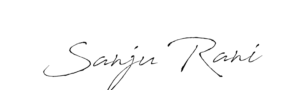 You should practise on your own different ways (Antro_Vectra) to write your name (Sanju Rani) in signature. don't let someone else do it for you. Sanju Rani signature style 6 images and pictures png