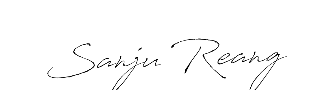 This is the best signature style for the Sanju Reang name. Also you like these signature font (Antro_Vectra). Mix name signature. Sanju Reang signature style 6 images and pictures png