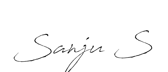 Use a signature maker to create a handwritten signature online. With this signature software, you can design (Antro_Vectra) your own signature for name Sanju S. Sanju S signature style 6 images and pictures png