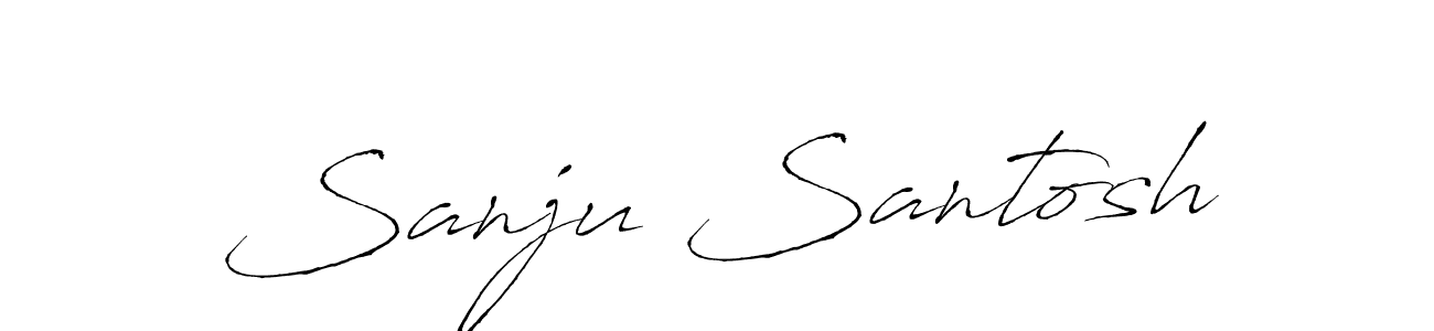 How to make Sanju Santosh name signature. Use Antro_Vectra style for creating short signs online. This is the latest handwritten sign. Sanju Santosh signature style 6 images and pictures png