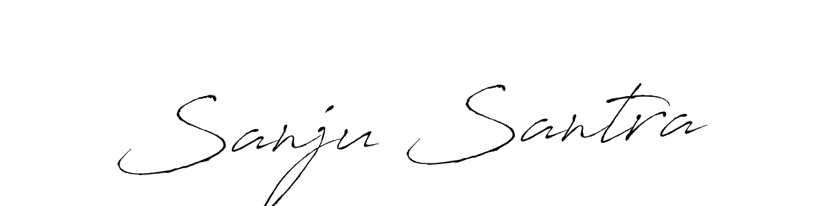 How to make Sanju Santra signature? Antro_Vectra is a professional autograph style. Create handwritten signature for Sanju Santra name. Sanju Santra signature style 6 images and pictures png