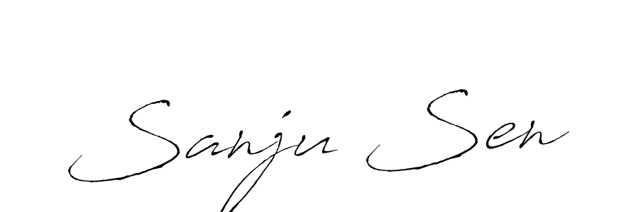How to make Sanju Sen signature? Antro_Vectra is a professional autograph style. Create handwritten signature for Sanju Sen name. Sanju Sen signature style 6 images and pictures png