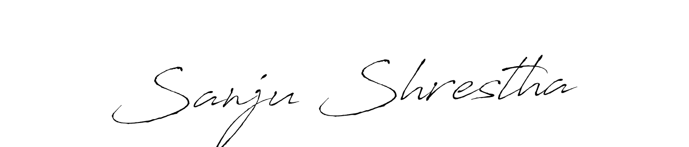 Sanju Shrestha stylish signature style. Best Handwritten Sign (Antro_Vectra) for my name. Handwritten Signature Collection Ideas for my name Sanju Shrestha. Sanju Shrestha signature style 6 images and pictures png
