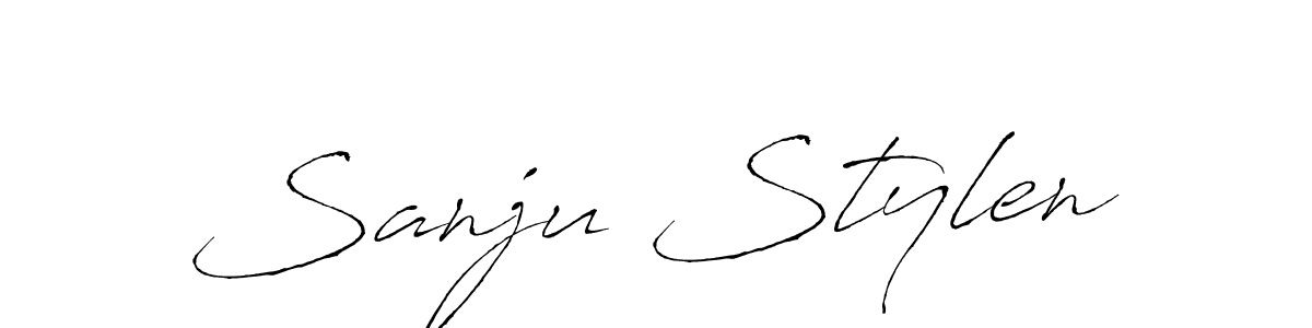 How to make Sanju Stylen signature? Antro_Vectra is a professional autograph style. Create handwritten signature for Sanju Stylen name. Sanju Stylen signature style 6 images and pictures png