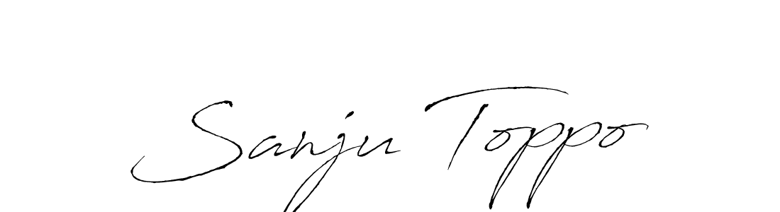 Make a beautiful signature design for name Sanju Toppo. Use this online signature maker to create a handwritten signature for free. Sanju Toppo signature style 6 images and pictures png