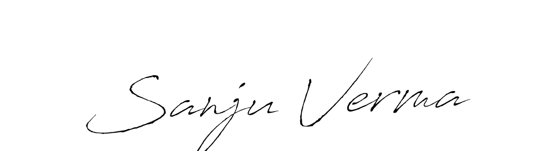 Antro_Vectra is a professional signature style that is perfect for those who want to add a touch of class to their signature. It is also a great choice for those who want to make their signature more unique. Get Sanju Verma name to fancy signature for free. Sanju Verma signature style 6 images and pictures png