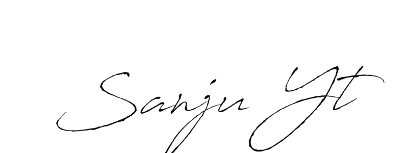 Make a beautiful signature design for name Sanju Yt. With this signature (Antro_Vectra) style, you can create a handwritten signature for free. Sanju Yt signature style 6 images and pictures png