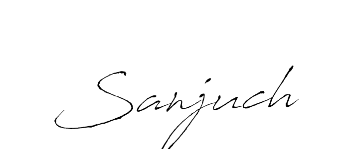 Once you've used our free online signature maker to create your best signature Antro_Vectra style, it's time to enjoy all of the benefits that Sanjuch name signing documents. Sanjuch signature style 6 images and pictures png