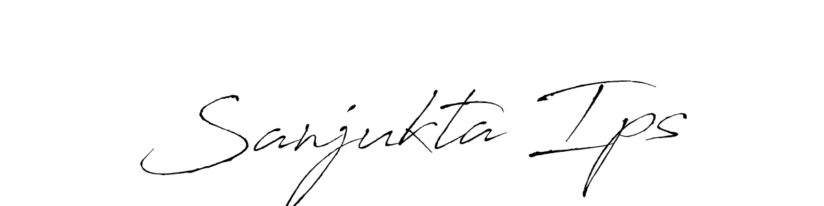 How to make Sanjukta Ips name signature. Use Antro_Vectra style for creating short signs online. This is the latest handwritten sign. Sanjukta Ips signature style 6 images and pictures png
