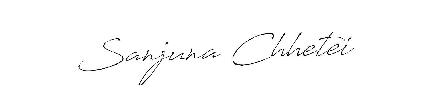 You can use this online signature creator to create a handwritten signature for the name Sanjuna Chhetei. This is the best online autograph maker. Sanjuna Chhetei signature style 6 images and pictures png