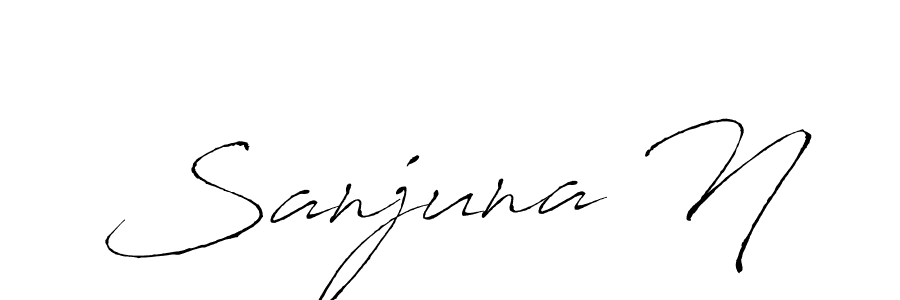 How to Draw Sanjuna N signature style? Antro_Vectra is a latest design signature styles for name Sanjuna N. Sanjuna N signature style 6 images and pictures png