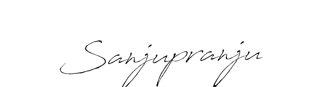 Make a beautiful signature design for name Sanjupranju. With this signature (Antro_Vectra) style, you can create a handwritten signature for free. Sanjupranju signature style 6 images and pictures png