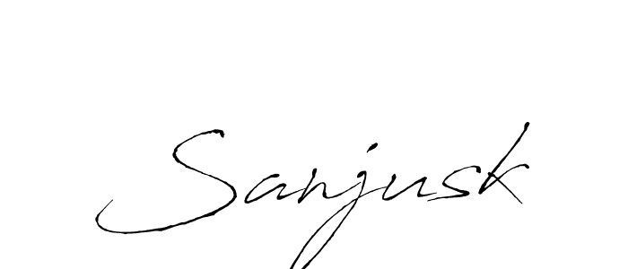 How to make Sanjusk signature? Antro_Vectra is a professional autograph style. Create handwritten signature for Sanjusk name. Sanjusk signature style 6 images and pictures png