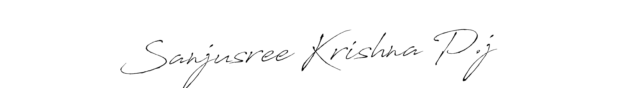 You should practise on your own different ways (Antro_Vectra) to write your name (Sanjusree Krishna P.j) in signature. don't let someone else do it for you. Sanjusree Krishna P.j signature style 6 images and pictures png