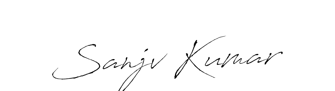 The best way (Antro_Vectra) to make a short signature is to pick only two or three words in your name. The name Sanjv Kumar include a total of six letters. For converting this name. Sanjv Kumar signature style 6 images and pictures png