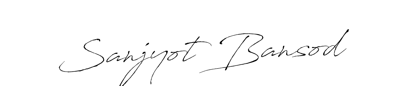 Design your own signature with our free online signature maker. With this signature software, you can create a handwritten (Antro_Vectra) signature for name Sanjyot Bansod. Sanjyot Bansod signature style 6 images and pictures png