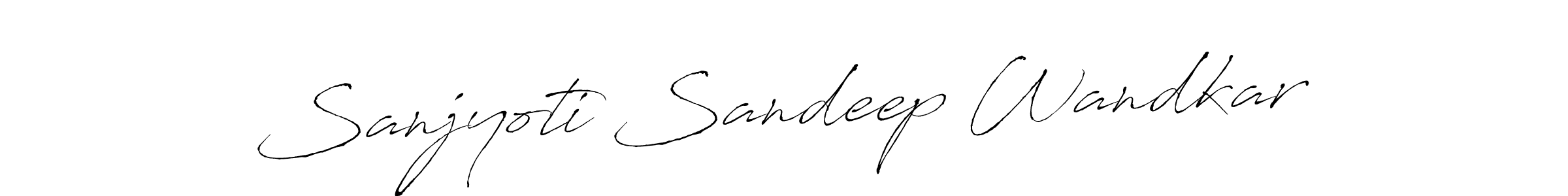 Antro_Vectra is a professional signature style that is perfect for those who want to add a touch of class to their signature. It is also a great choice for those who want to make their signature more unique. Get Sanjyoti Sandeep Wandkar name to fancy signature for free. Sanjyoti Sandeep Wandkar signature style 6 images and pictures png