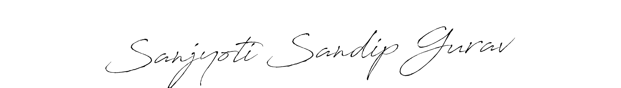Sanjyoti Sandip Gurav stylish signature style. Best Handwritten Sign (Antro_Vectra) for my name. Handwritten Signature Collection Ideas for my name Sanjyoti Sandip Gurav. Sanjyoti Sandip Gurav signature style 6 images and pictures png