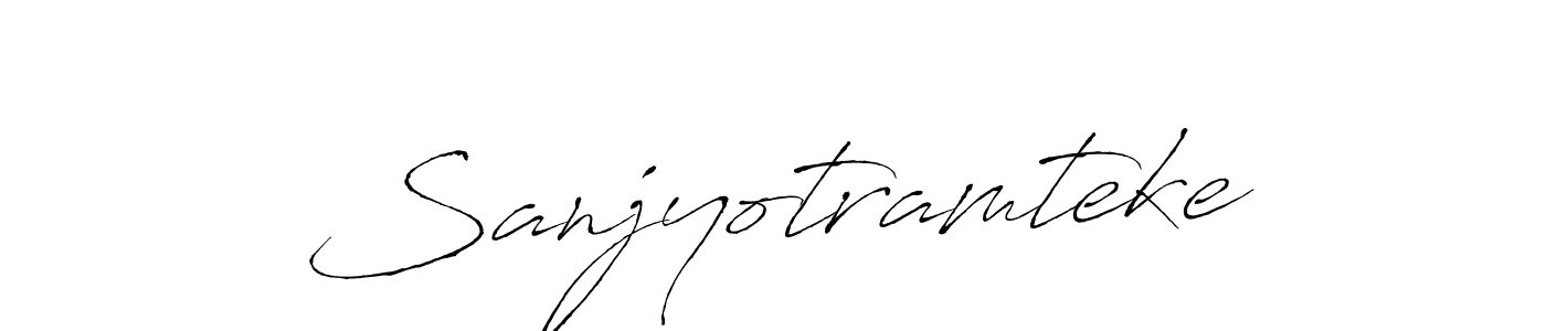 How to make Sanjyotramteke signature? Antro_Vectra is a professional autograph style. Create handwritten signature for Sanjyotramteke name. Sanjyotramteke signature style 6 images and pictures png