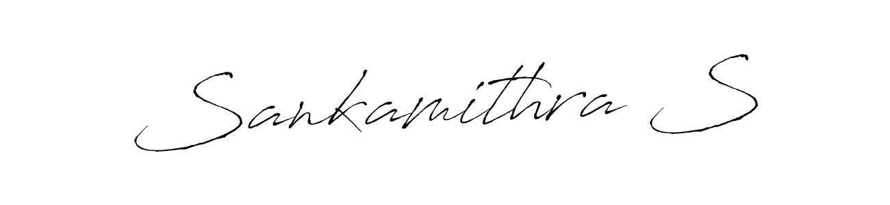 Use a signature maker to create a handwritten signature online. With this signature software, you can design (Antro_Vectra) your own signature for name Sankamithra S. Sankamithra S signature style 6 images and pictures png