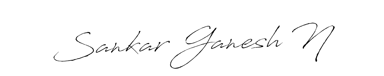 Sankar Ganesh N stylish signature style. Best Handwritten Sign (Antro_Vectra) for my name. Handwritten Signature Collection Ideas for my name Sankar Ganesh N. Sankar Ganesh N signature style 6 images and pictures png