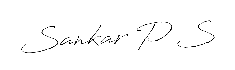 Design your own signature with our free online signature maker. With this signature software, you can create a handwritten (Antro_Vectra) signature for name Sankar P S. Sankar P S signature style 6 images and pictures png