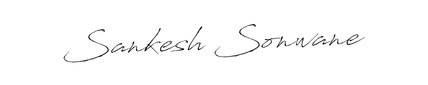 This is the best signature style for the Sankesh Sonwane name. Also you like these signature font (Antro_Vectra). Mix name signature. Sankesh Sonwane signature style 6 images and pictures png