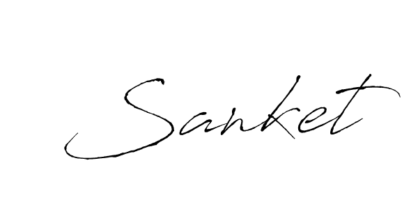 Design your own signature with our free online signature maker. With this signature software, you can create a handwritten (Antro_Vectra) signature for name Sanket. Sanket signature style 6 images and pictures png