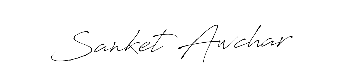 How to make Sanket Awchar signature? Antro_Vectra is a professional autograph style. Create handwritten signature for Sanket Awchar name. Sanket Awchar signature style 6 images and pictures png