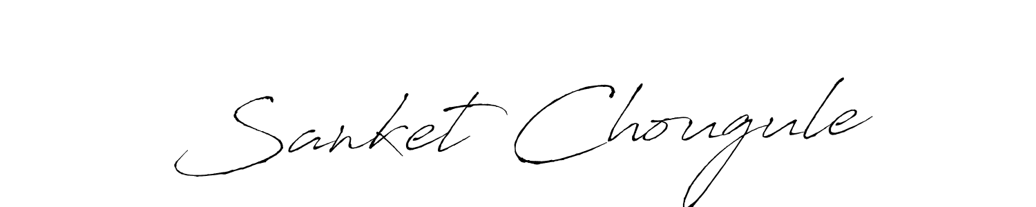 How to make Sanket Chougule name signature. Use Antro_Vectra style for creating short signs online. This is the latest handwritten sign. Sanket Chougule signature style 6 images and pictures png