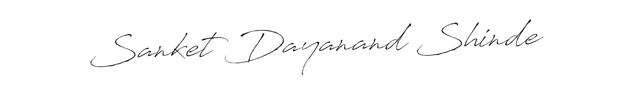 Create a beautiful signature design for name Sanket Dayanand Shinde. With this signature (Antro_Vectra) fonts, you can make a handwritten signature for free. Sanket Dayanand Shinde signature style 6 images and pictures png