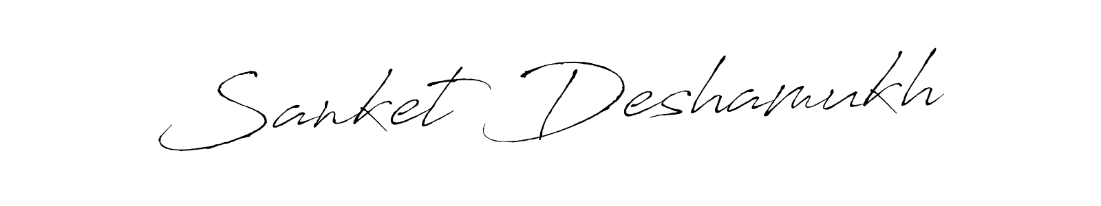 Create a beautiful signature design for name Sanket Deshamukh. With this signature (Antro_Vectra) fonts, you can make a handwritten signature for free. Sanket Deshamukh signature style 6 images and pictures png