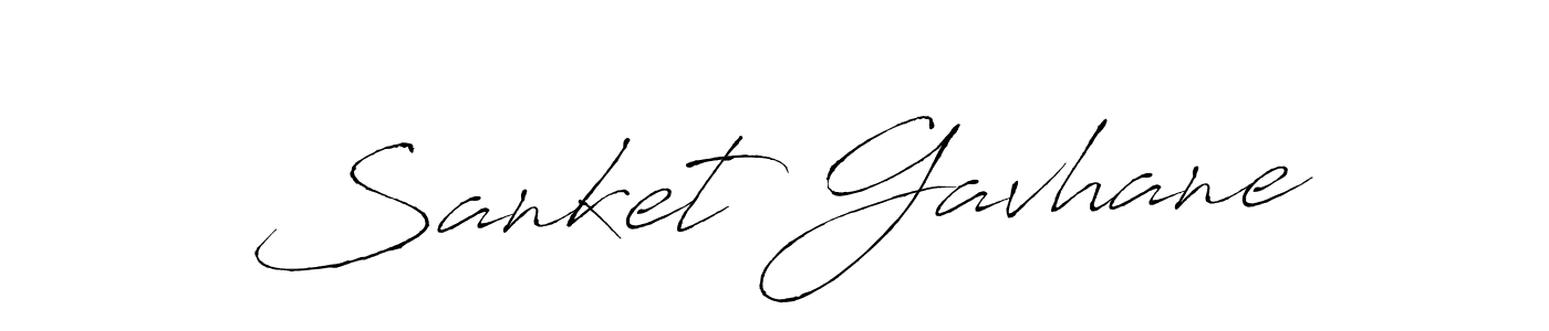 Make a beautiful signature design for name Sanket Gavhane. With this signature (Antro_Vectra) style, you can create a handwritten signature for free. Sanket Gavhane signature style 6 images and pictures png