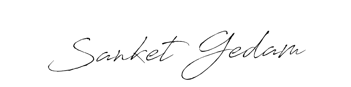 This is the best signature style for the Sanket Gedam name. Also you like these signature font (Antro_Vectra). Mix name signature. Sanket Gedam signature style 6 images and pictures png