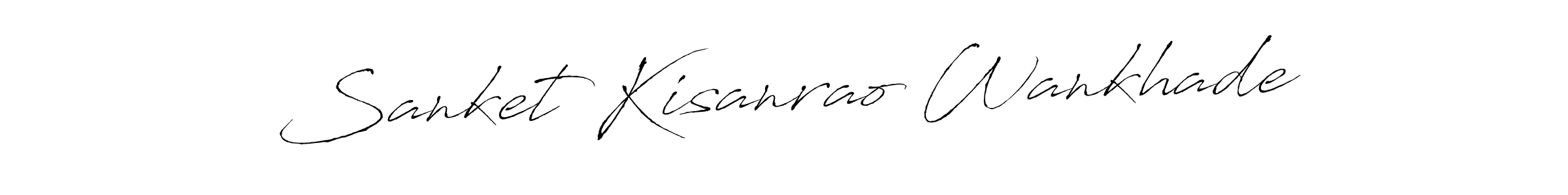 How to make Sanket Kisanrao Wankhade name signature. Use Antro_Vectra style for creating short signs online. This is the latest handwritten sign. Sanket Kisanrao Wankhade signature style 6 images and pictures png