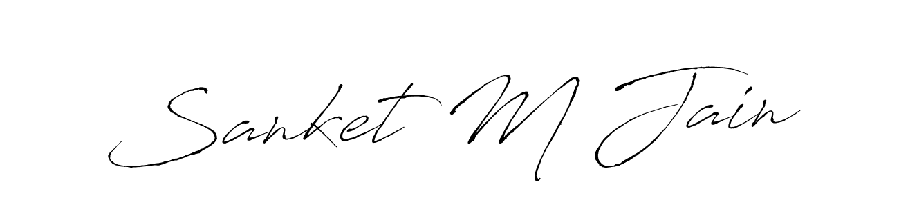 Create a beautiful signature design for name Sanket M Jain. With this signature (Antro_Vectra) fonts, you can make a handwritten signature for free. Sanket M Jain signature style 6 images and pictures png