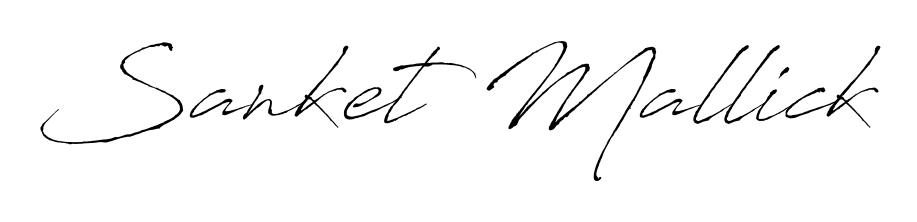 Enhance your business communications with Sanket Mallick signature in Antro_Vectra lettering. Clean, modern, and universally compatible. Sanket Mallick signature style 6 images and pictures png
