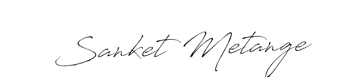 Antro_Vectra is a professional signature style that is perfect for those who want to add a touch of class to their signature. It is also a great choice for those who want to make their signature more unique. Get Sanket Metange name to fancy signature for free. Sanket Metange signature style 6 images and pictures png