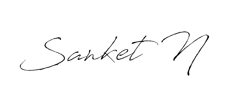The best way (Antro_Vectra) to make a short signature is to pick only two or three words in your name. The name Sanket N include a total of six letters. For converting this name. Sanket N signature style 6 images and pictures png