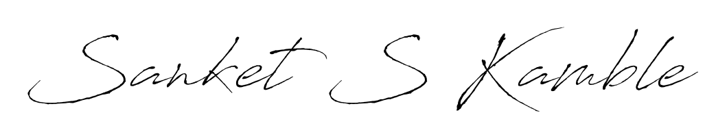 Use a signature maker to create a handwritten signature online. With this signature software, you can design (Antro_Vectra) your own signature for name Sanket S Kamble. Sanket S Kamble signature style 6 images and pictures png