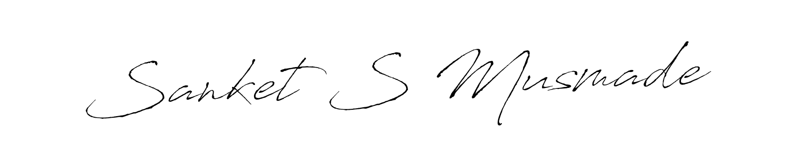 Sanket S Musmade stylish signature style. Best Handwritten Sign (Antro_Vectra) for my name. Handwritten Signature Collection Ideas for my name Sanket S Musmade. Sanket S Musmade signature style 6 images and pictures png