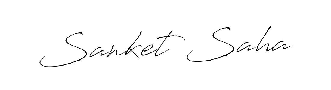 The best way (Antro_Vectra) to make a short signature is to pick only two or three words in your name. The name Sanket Saha include a total of six letters. For converting this name. Sanket Saha signature style 6 images and pictures png